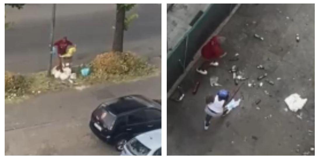 Prendono le bottiglie nei bidoni del vetro e scoppia la guerriglia: scene di violenza dopo una lite in via Emilia Ospizio