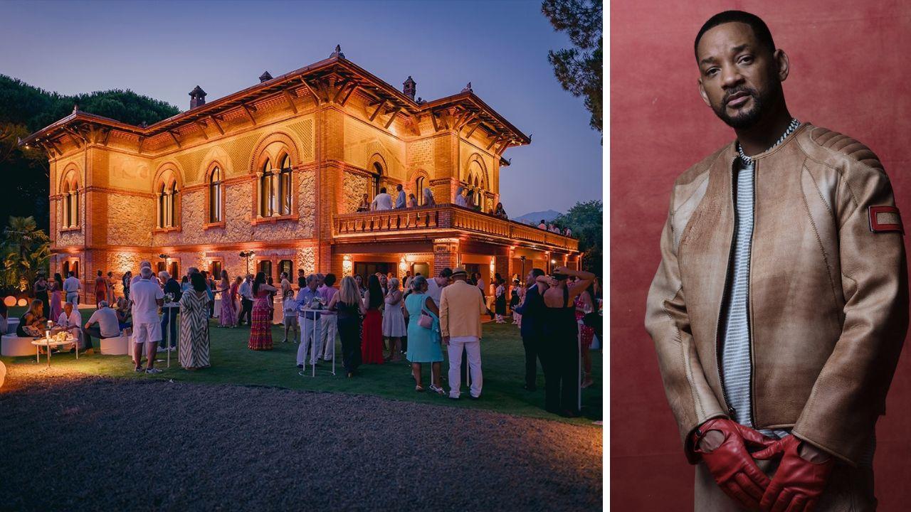 
	Uno scorcio della villa e l'attore e cantante

