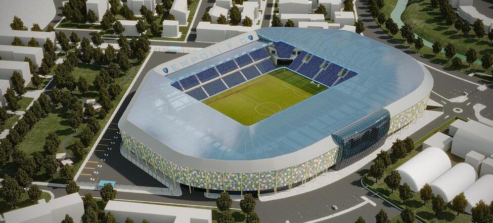 Il rendering del nuovo impianto