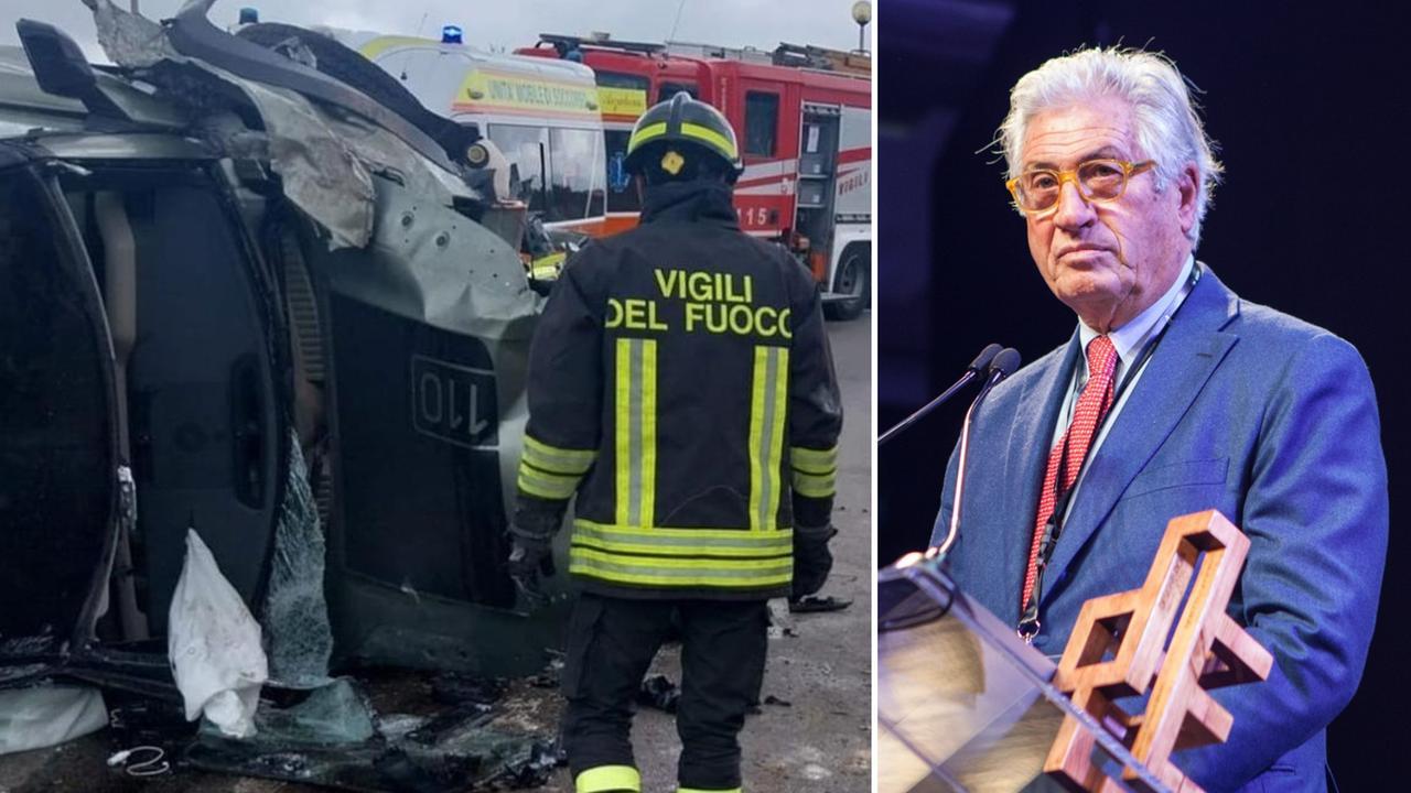 L'incidente e, accanto, Giorgetto Giugiaro