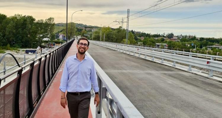 
	Il sindaco Mesini sul rinnovato ponte Veggia

