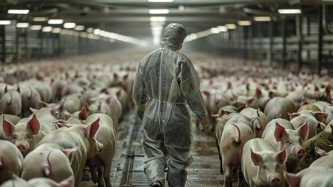 Un allevamento di suini