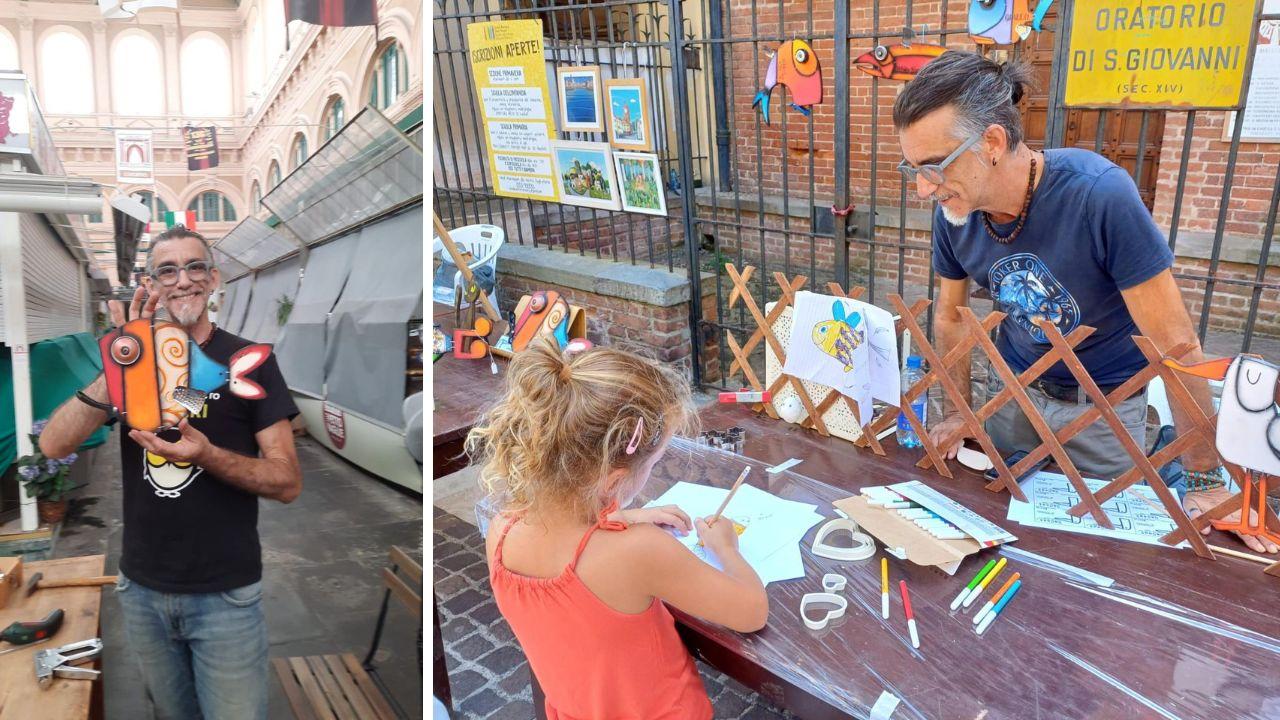 Dal pesce trombetta ai favolli creativi: viene da Livorno l’artista del riciclo al salmastro