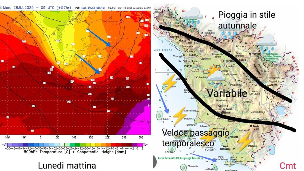 Le carte del Centro Meteo Toscana