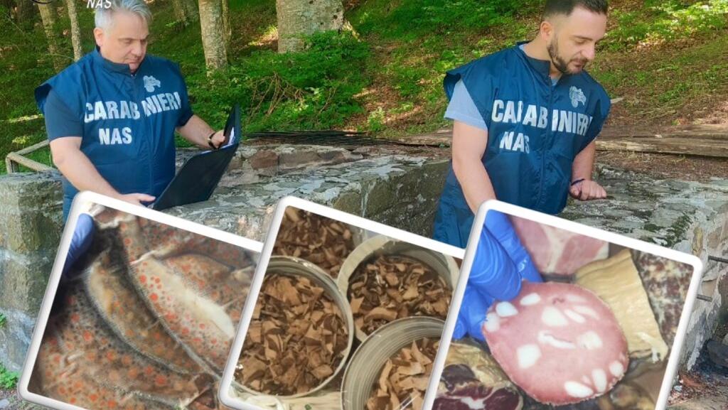 Alcuni degli alimenti sequestrati dai Nas