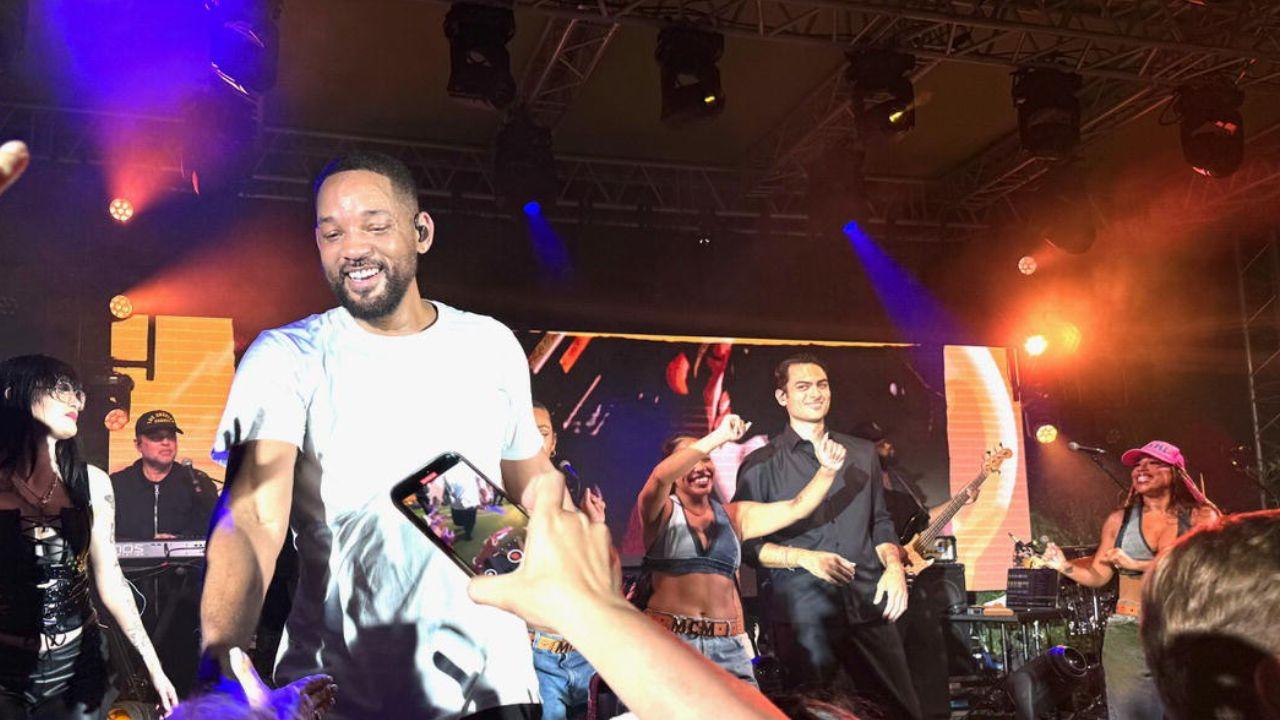 Will Smith durante la sua esibizione a Villa Alpebella