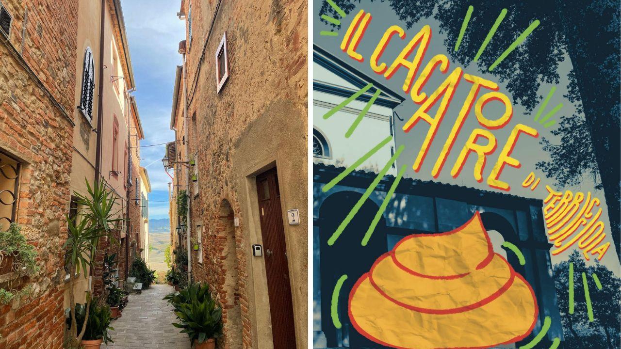 
	Il borgo e la copertina del fumetto dedicato al mistero del Cacatore&nbsp;

