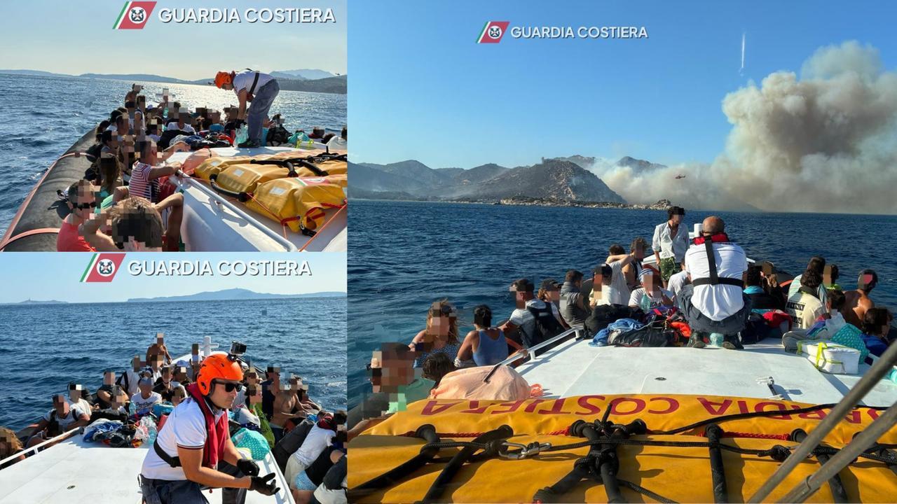 Devastante incendio a Villasimius: le immagini dell’evacuazione dei bagnanti – VIDEO