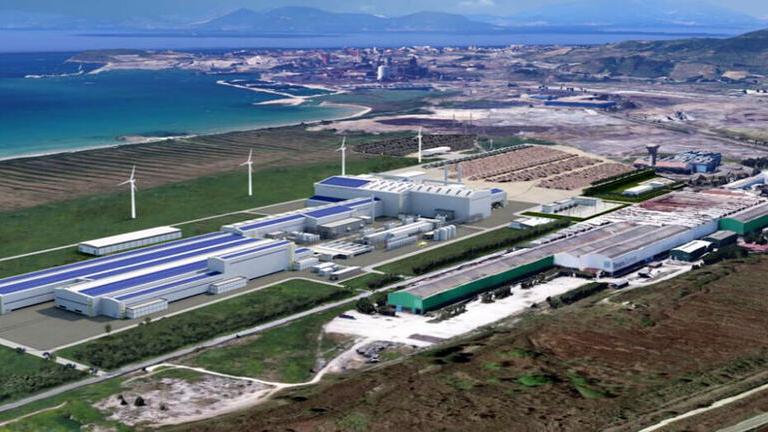 Il rendering dello stabilimento