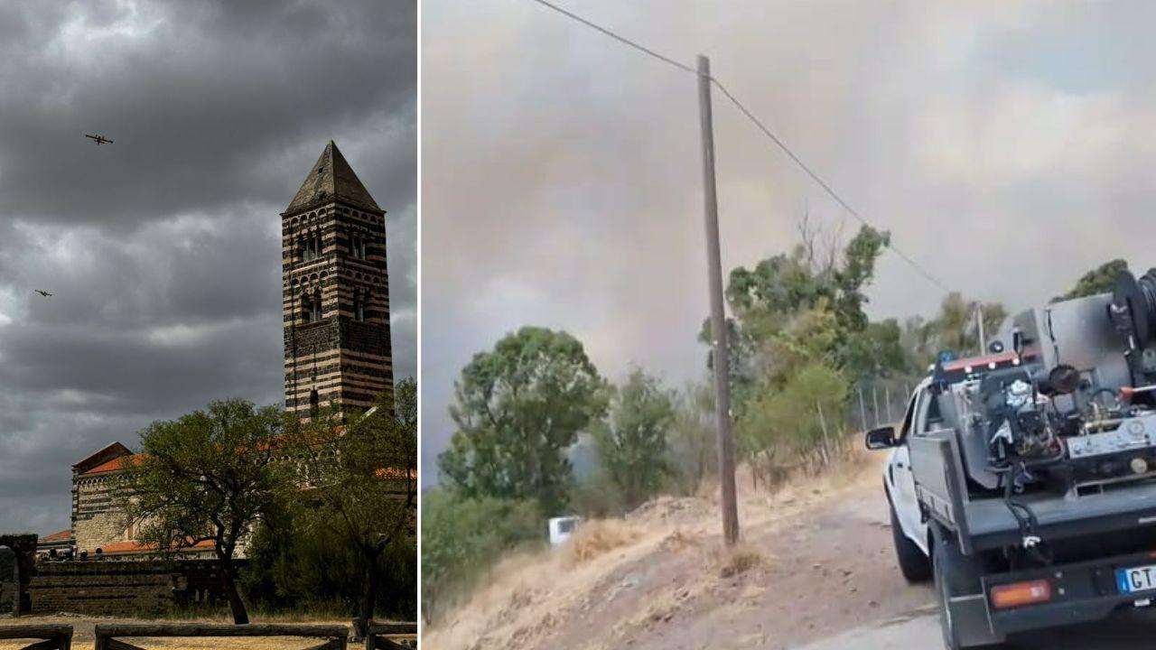 Incendio a Codrongianos, fiamme a due passi dalla San Martino, ferito un allevatore – VIDEO