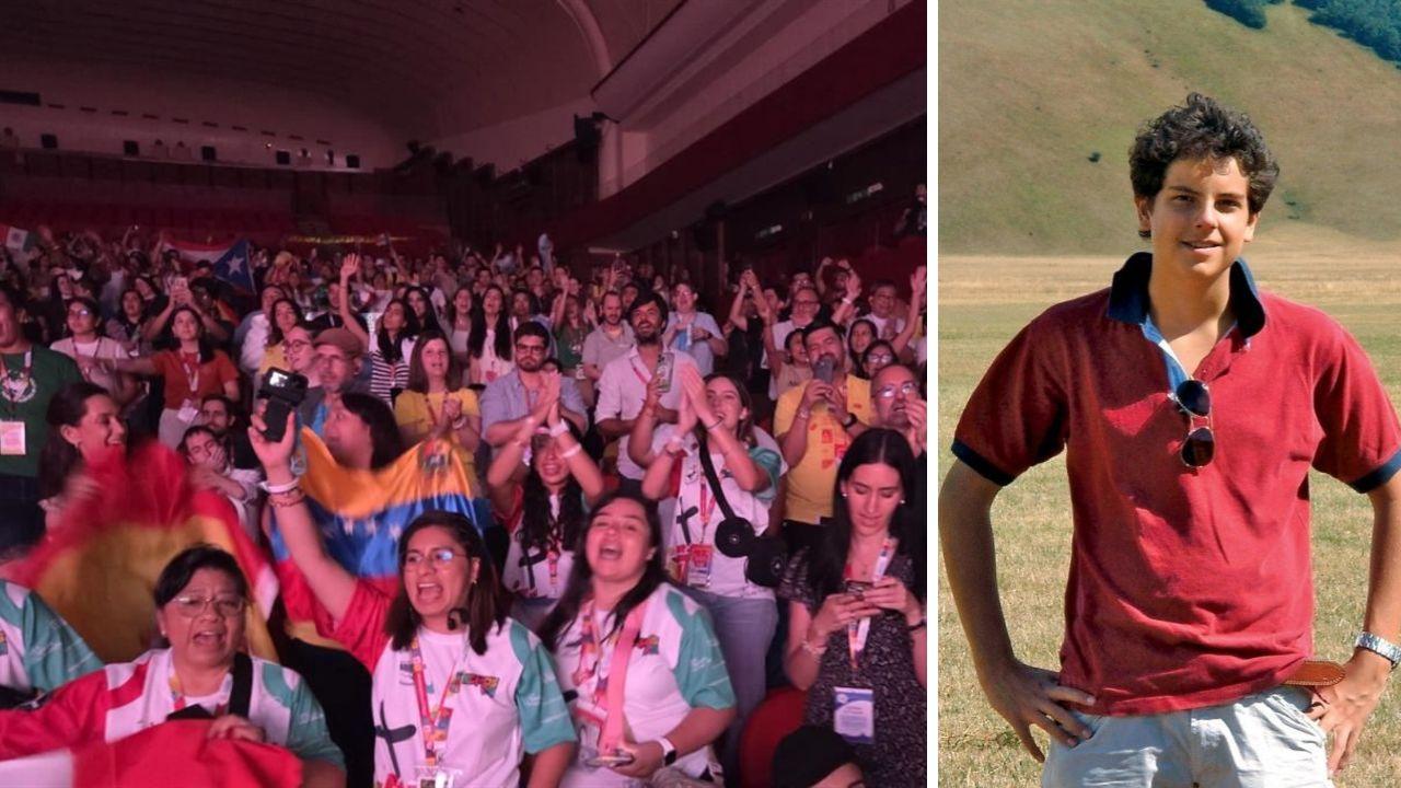 Il nuovo beato Carlo Acutis (uno dei primi missionari digitali) e un gruppo di influencer a Roma