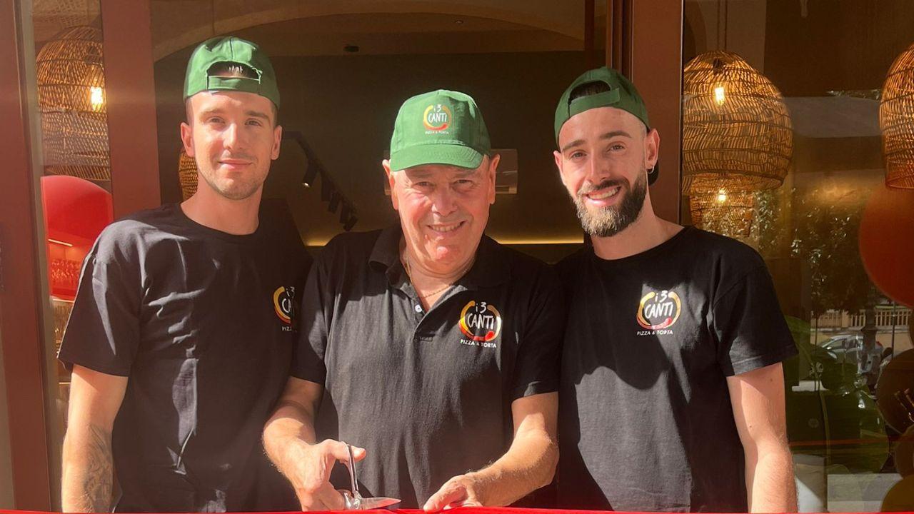 Mirko Bibbiani con i due figli