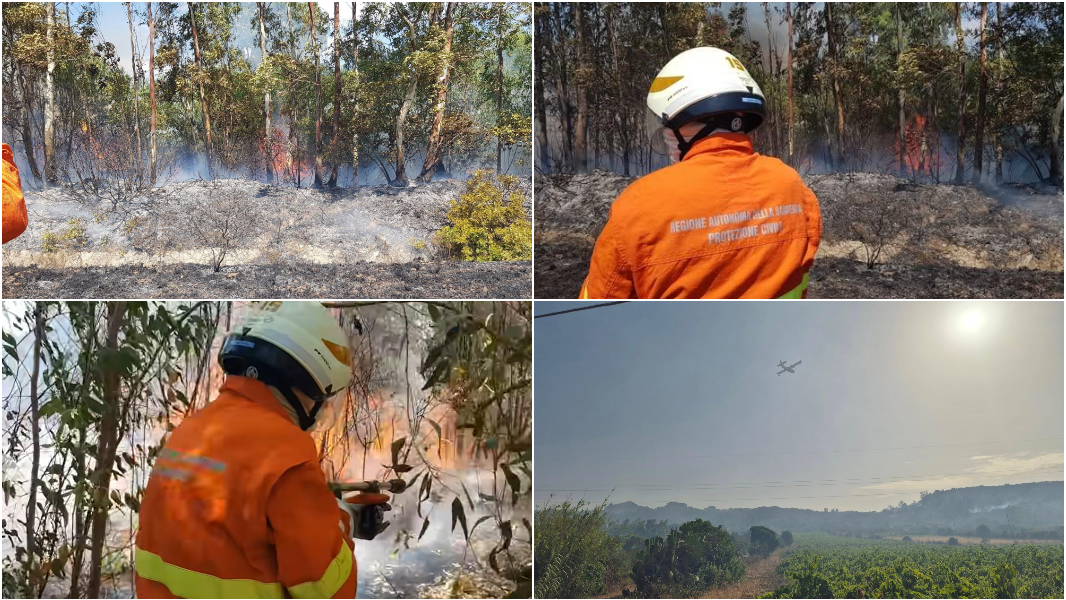 Inferno a San Giovanni Suergiu: fra i presunti piromani fermati un 56enne già arrestato nel 2023