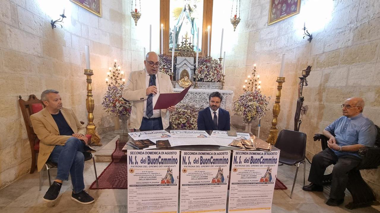 Da sinistra Fabio Madau, Cristian Zedda, Giuseppe Mascia e Padre Pietro Pigozzi