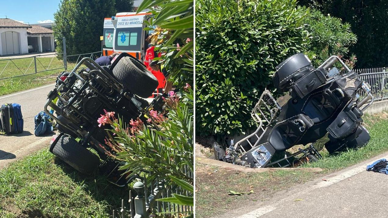 La moto nel fosso