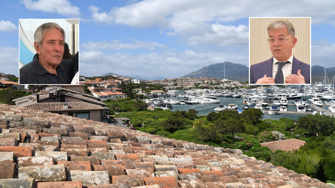 Il conte Donà Dalle Rose, il sindaco Nizzi e una veduta di Porto Rotondo