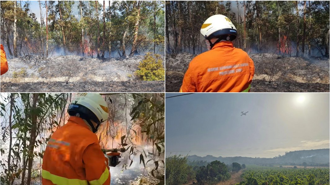 Incendi tra San Giovanni Suergiu e Carbonia: due uomini ai domiciliari
