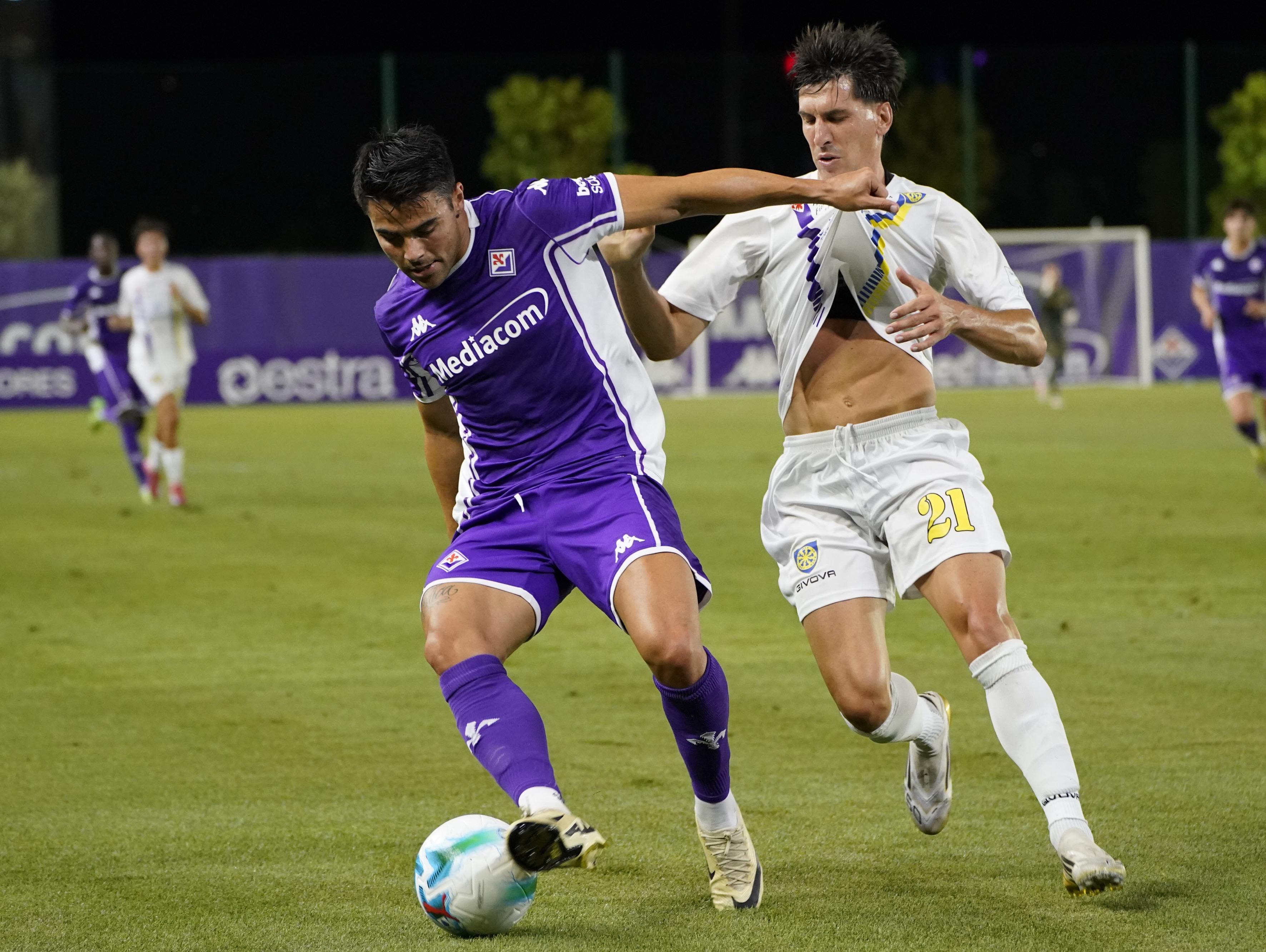 Un'azione del test contro la Fiorentina