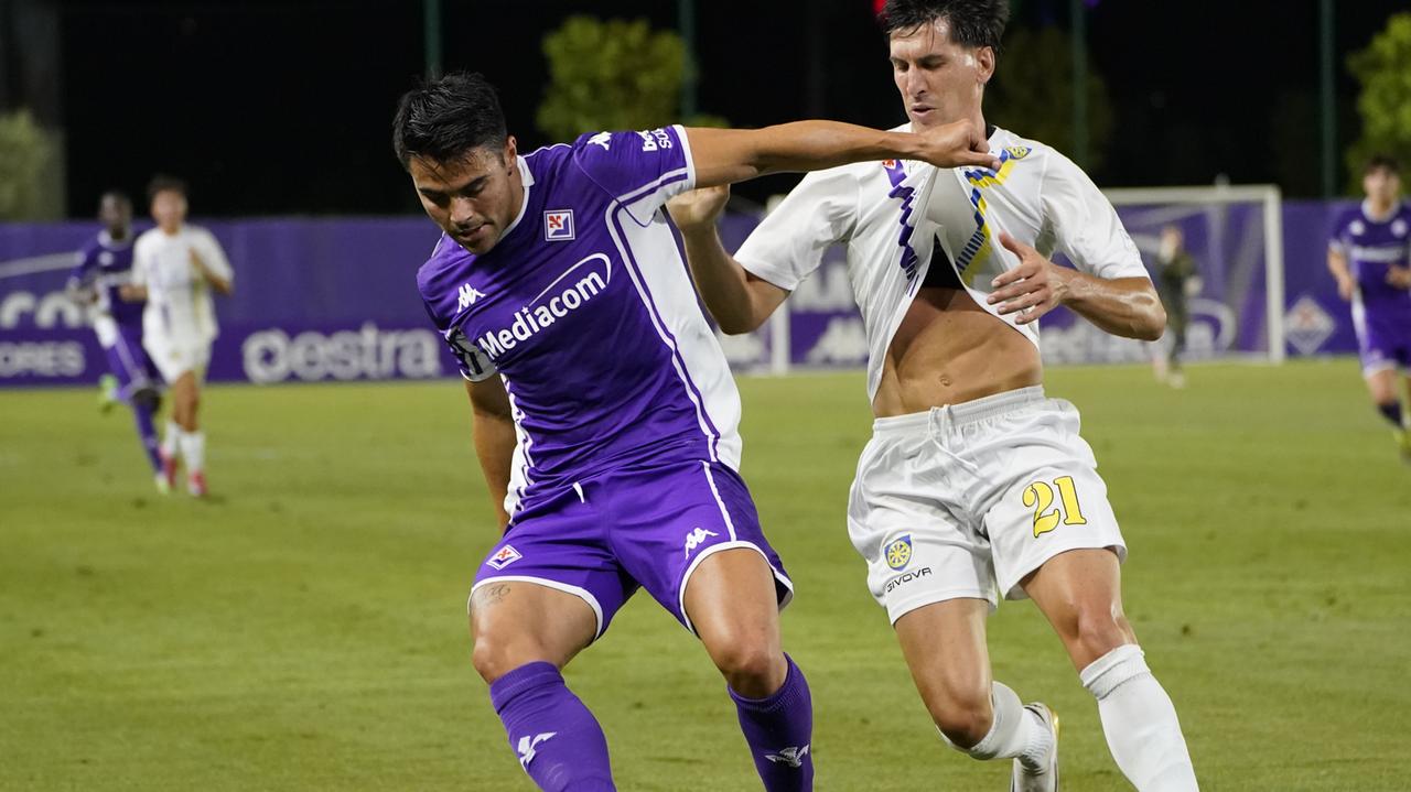 Un'azione del test contro la Fiorentina