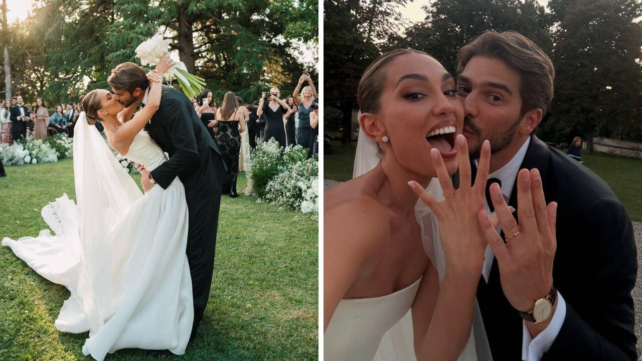 
	La coppia durante il matrimonio a Firenze (foto da Instagram)


