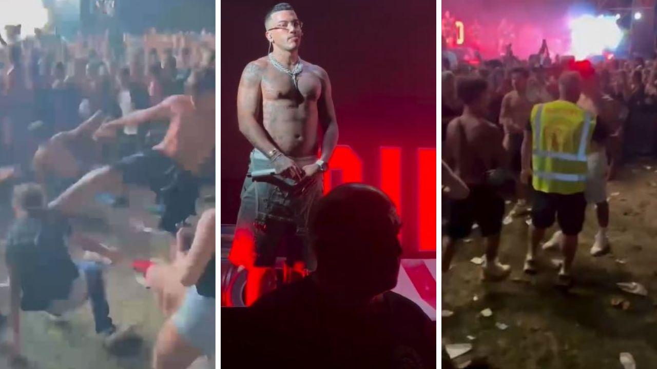 Caos al concerto di Sfera Ebbasta al Cinquale: rissa tra ragazzini, show interrotto e quel calcio pericoloso