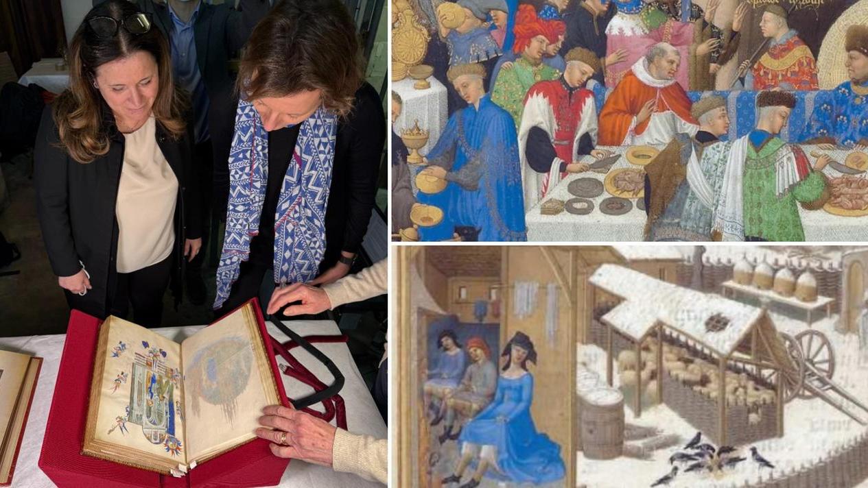 Lucia Panini e Charlotte Kramer con l’originale del prezioso libro