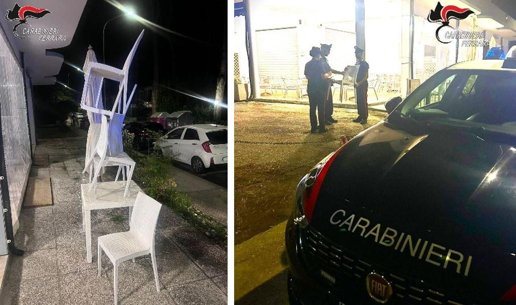 Sedie rubate e accatastate a Lido Spina, denunciati sei giovani
