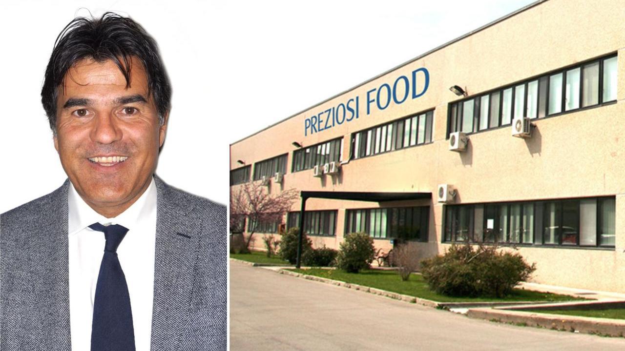 Enrico Grani e lo stabilimento di Preziosi Food a Melfi
