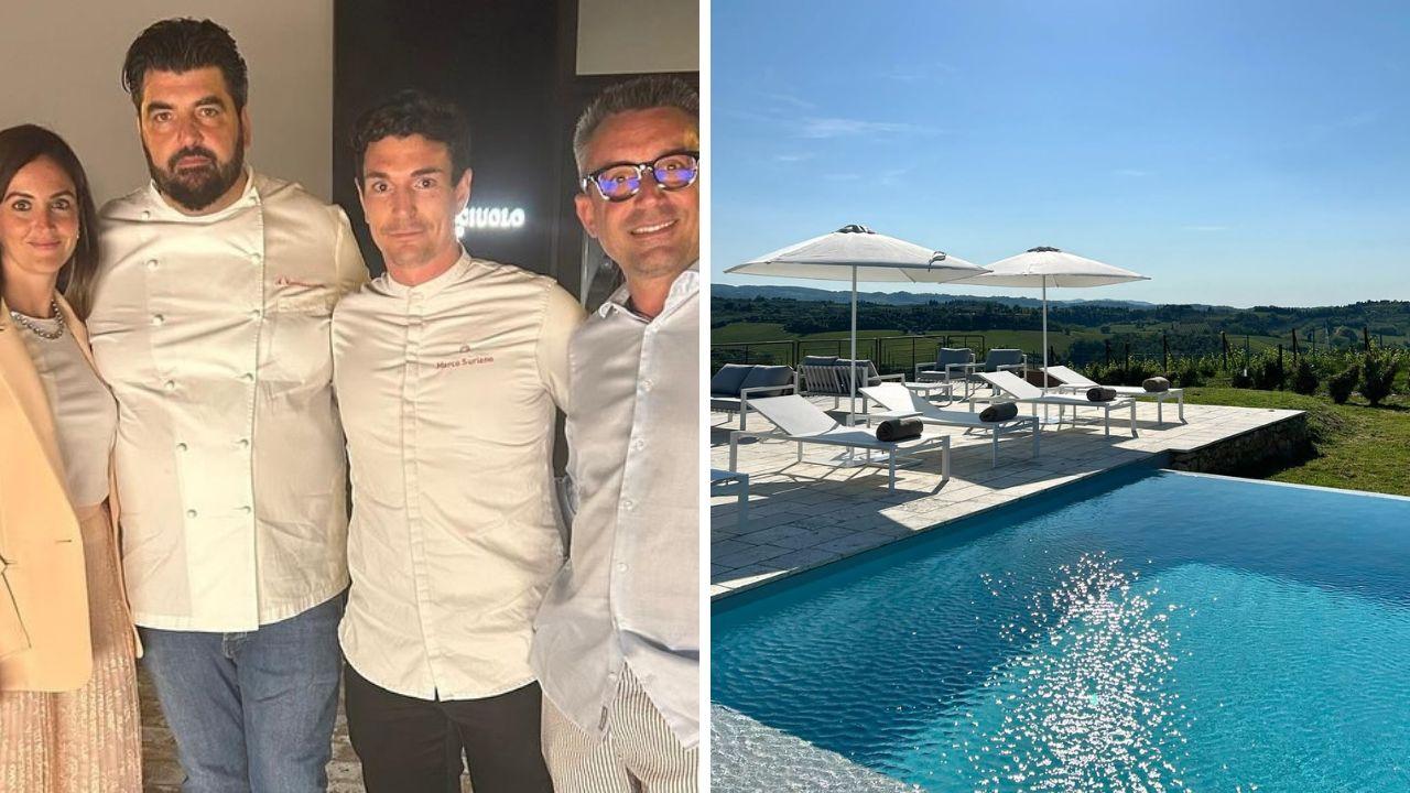 Al centro Cannavacciolo e Suriano con il sindaco Arcenni; nella foto a destra il resort