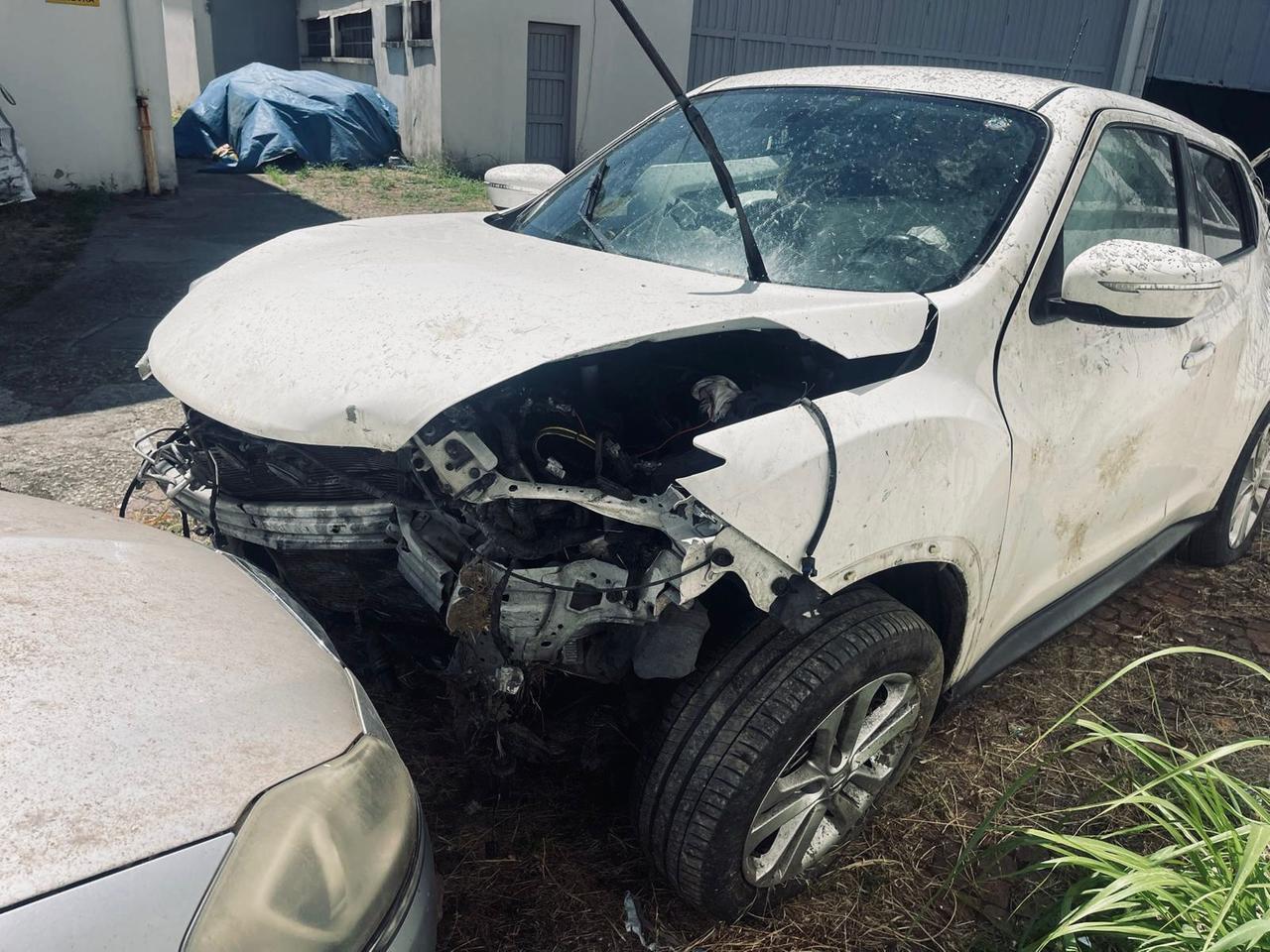 
	L'auto del 24enne dopo l'incidente

