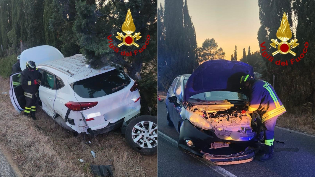 Alghero, scontro frontale tra due auto: quattro feriti, c’è anche un minore