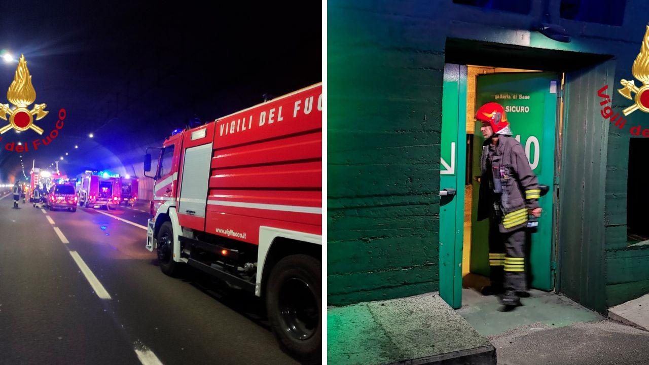 
	L'intervento dei vigili del fuoco in A1

