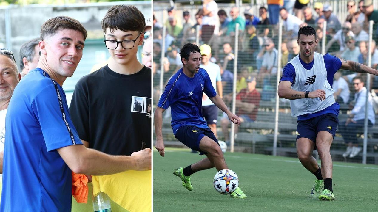 Zanimacchia e, accanto, Caso e Santoro (foto modenacalcio.com)