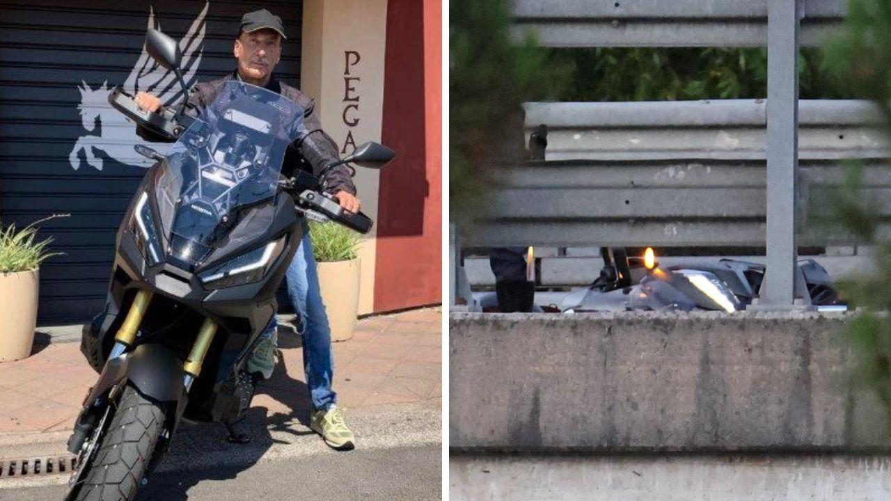 
	Giorgio Luporini e il punto dell'incidente (Foto Inncenti/Nucci)

