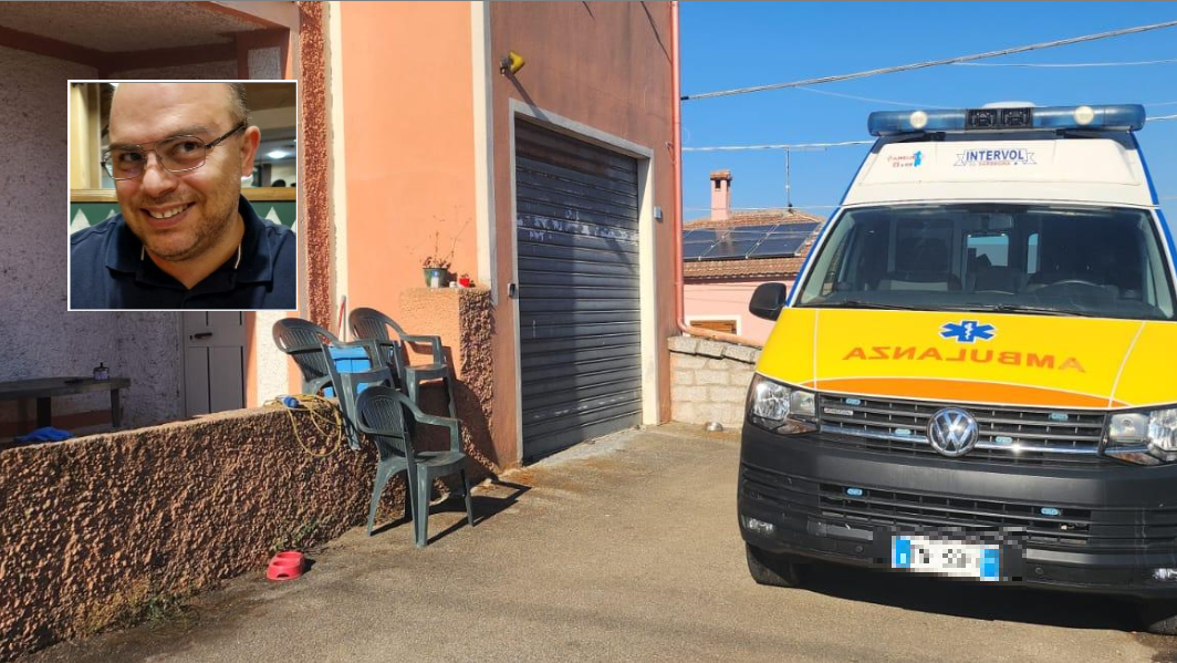 La sede Intervol di Buddusò e Marco Pusceddu (foto Nuova Sardegna)