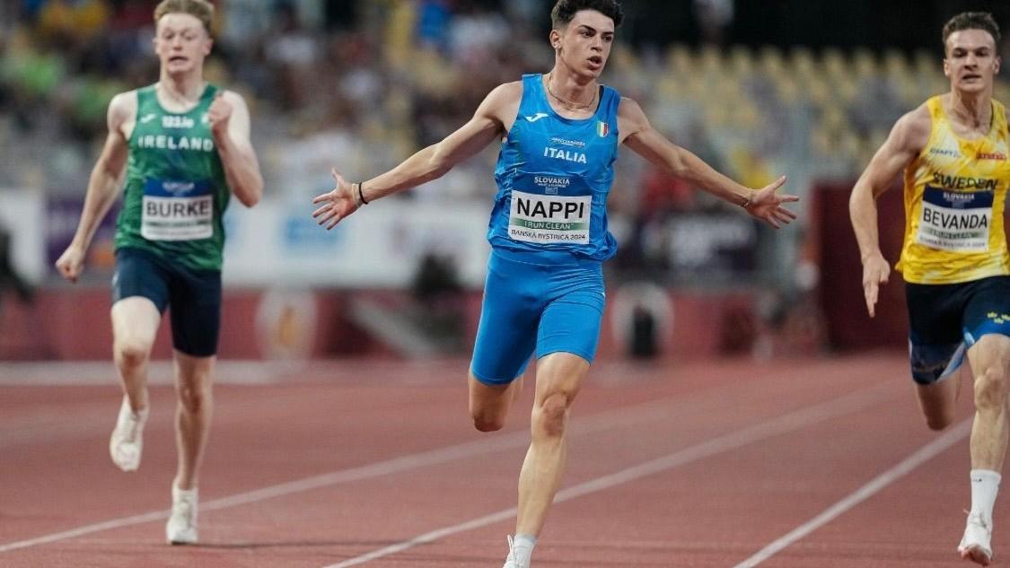 Diego Nappi in gran forma, agli Europei è primo nelle batterie dei 200 metri