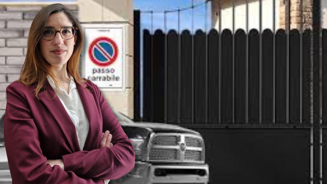 L’auto parcheggiata
davanti a un cancello
e la violenza privata