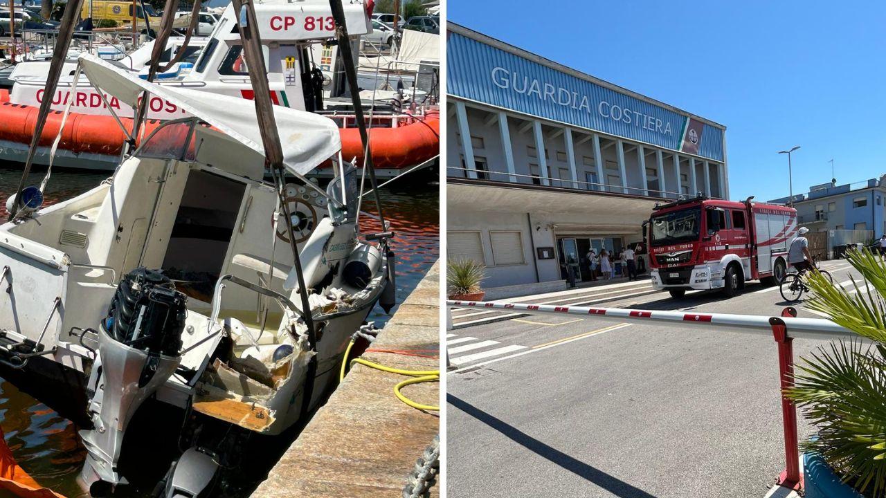 A sinistra la barca dei pescatori
