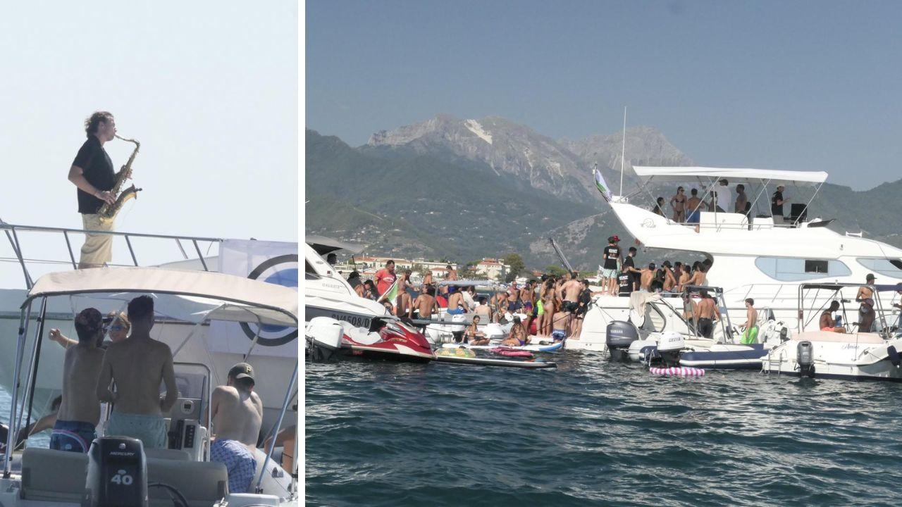Due momento del boat party Gurulandia (foto Paglianti)