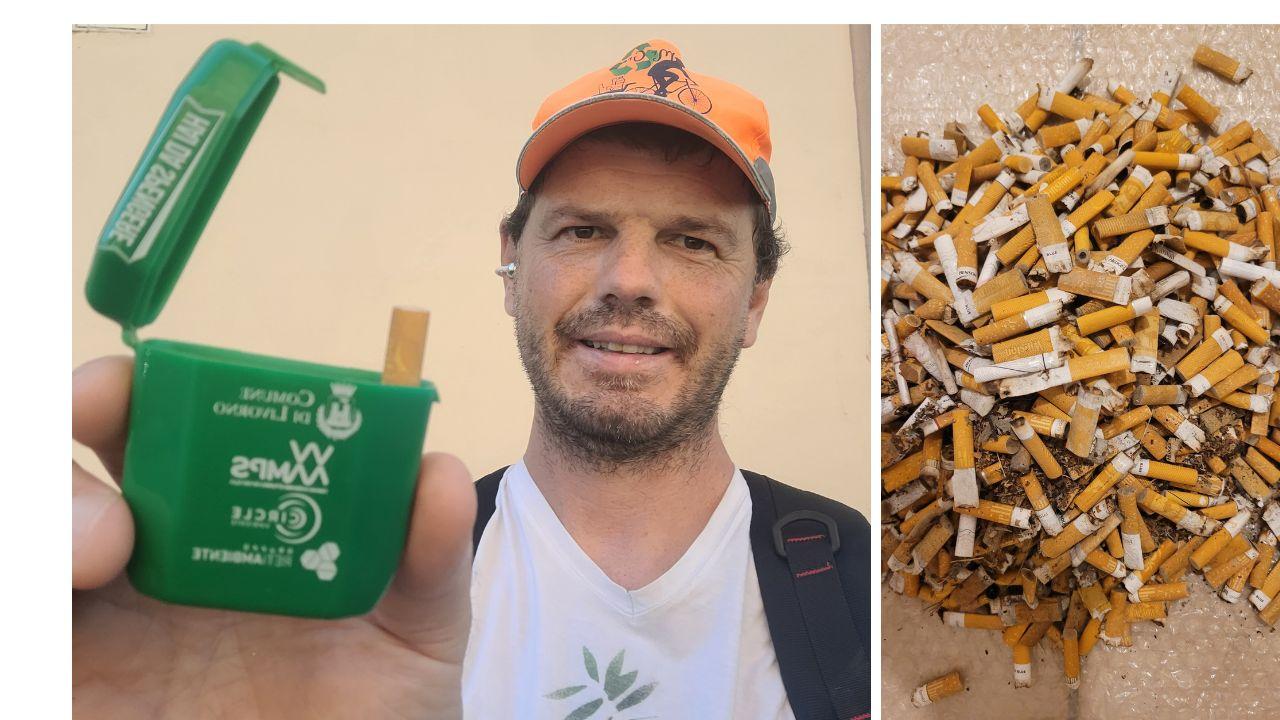 Livorno invasa dai mozziconi, l’appello di Mr Green: «Portatevi i posacenere tascabili»