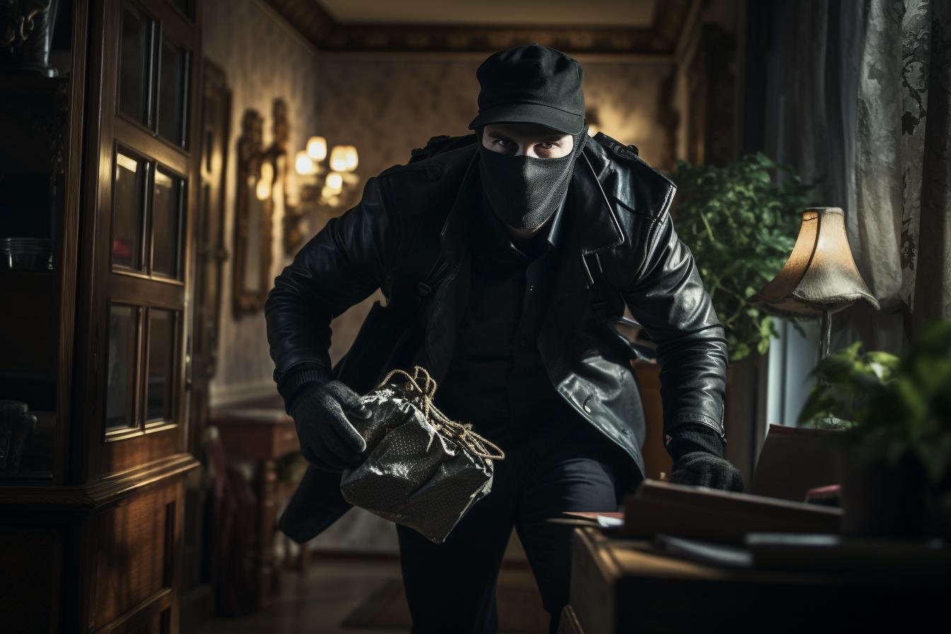 Un ladro in un appartamento (foto Imagoeconomica)