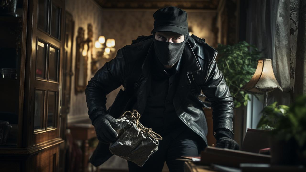 Un ladro in un appartamento (foto Imagoeconomica)