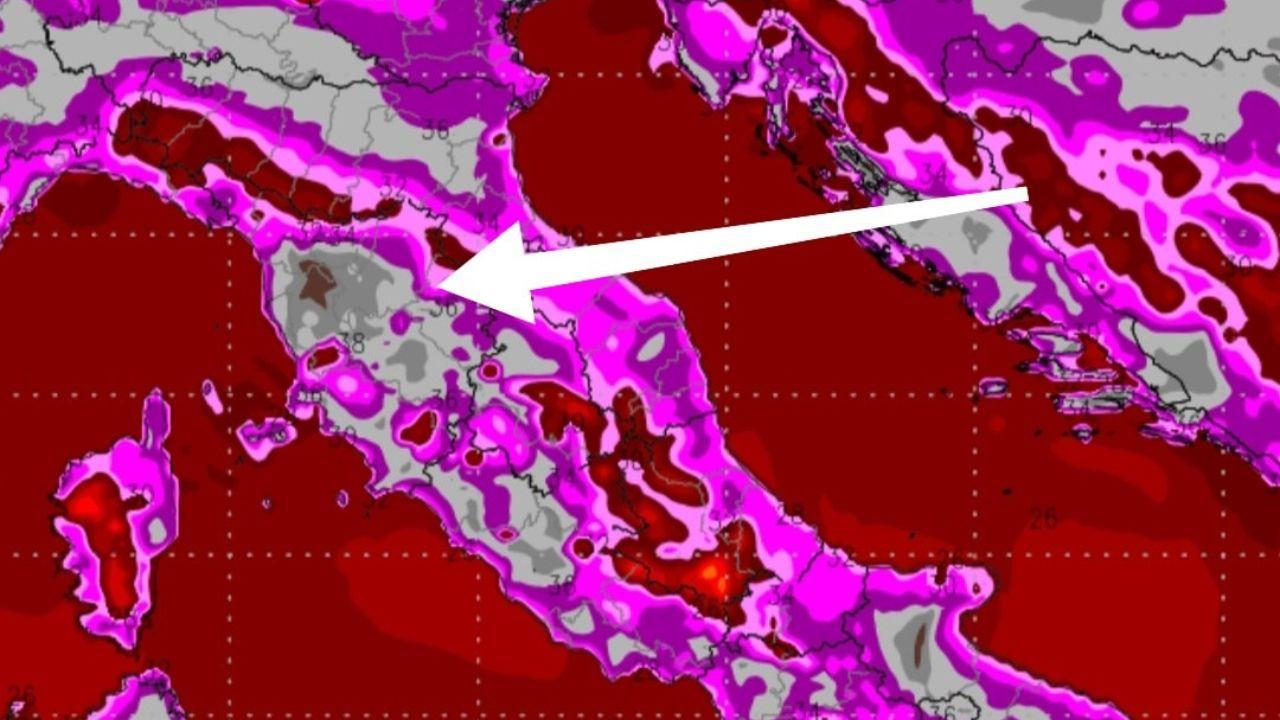 La mappa elaborata dal Centro Meteo Toscana