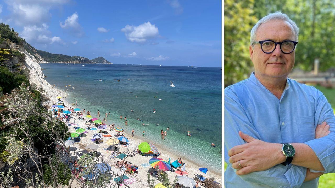 La spiaggia libera di Capobiano all'Elba e Nicola Bellini