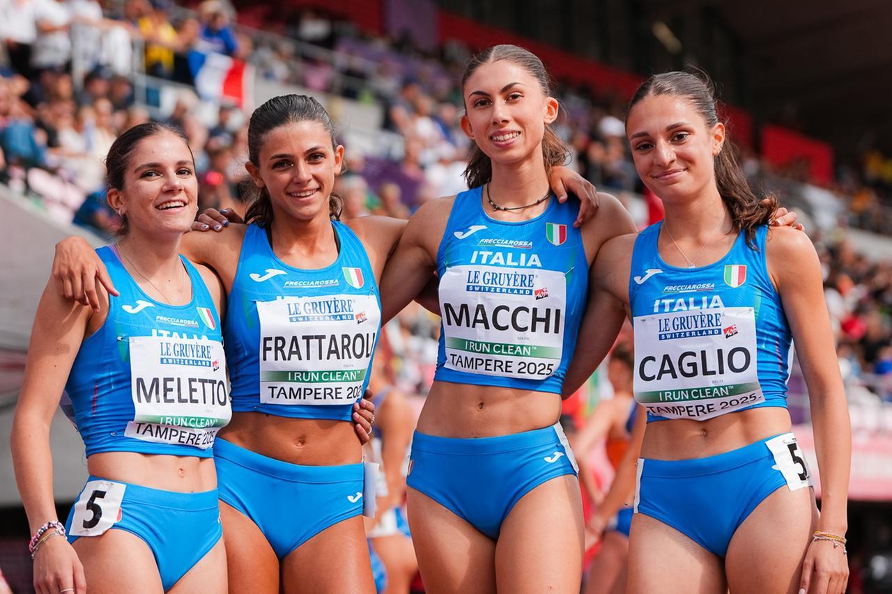 Laura Frattaroli bronzo con le azzurre della 4x400