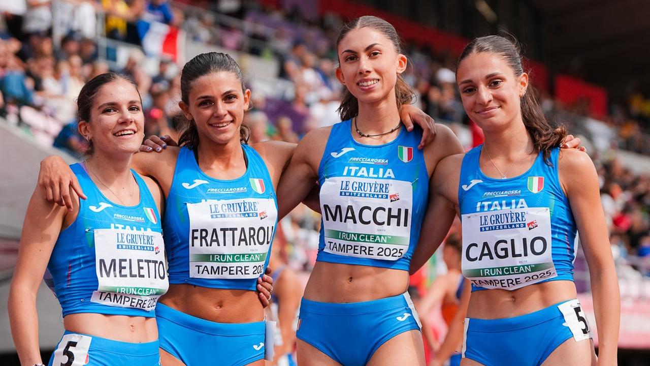 Laura Frattaroli bronzo con le azzurre della 4x400