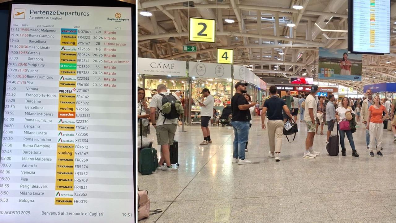 Ritardi a catena all’aeroporto di Cagliari: disagi per centinaia di passeggeri