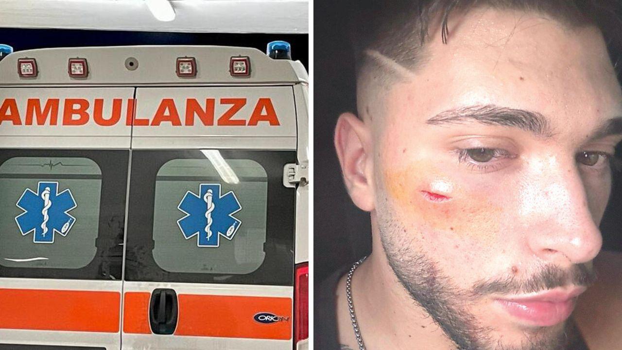 
	Leonardo Pistoia con la ferita al volto

