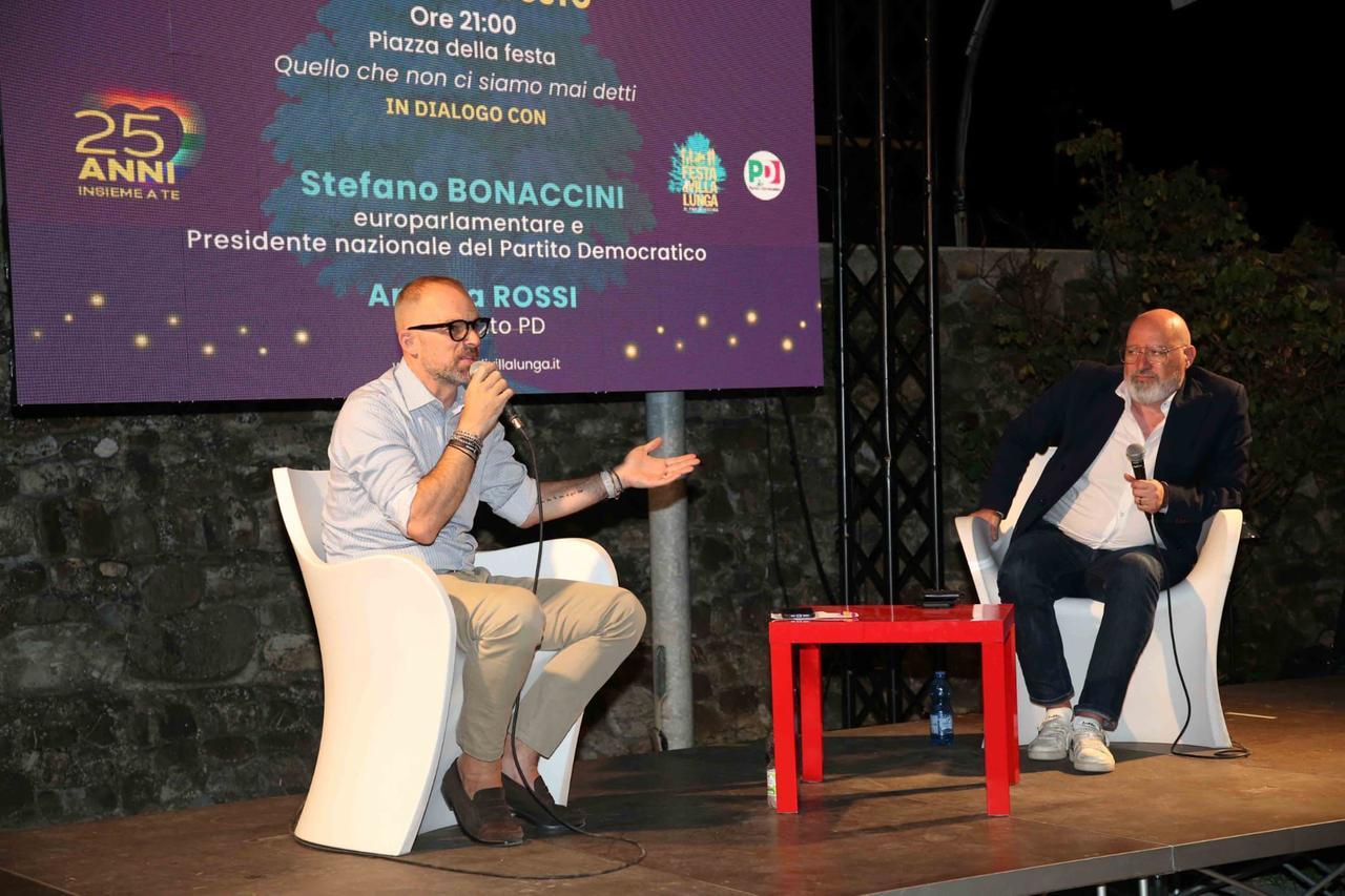 Festa di Villalunga, Stefano Bonaccini: «Serve un programma chiaro per essere un’alternativa alla Meloni»