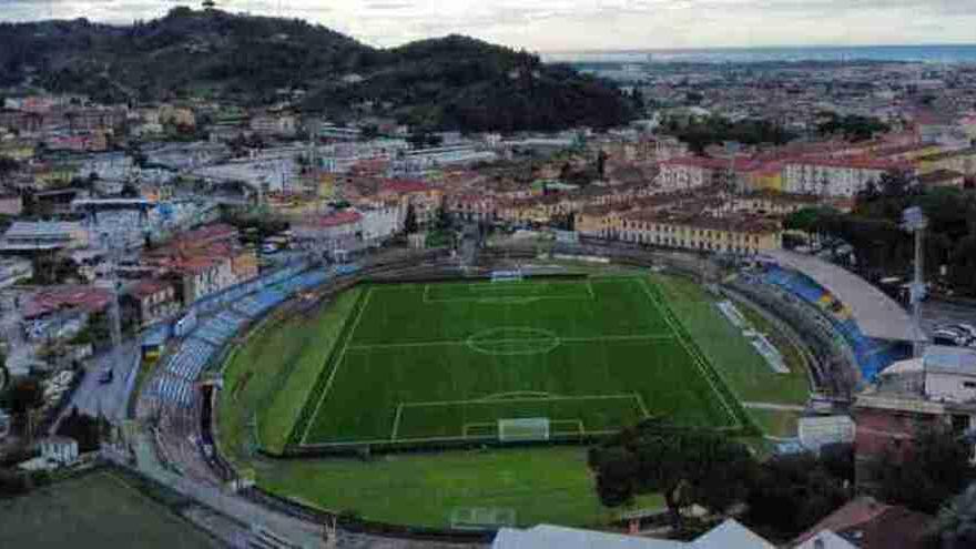 Una veduta dello stadio dei Marmi di Carrara